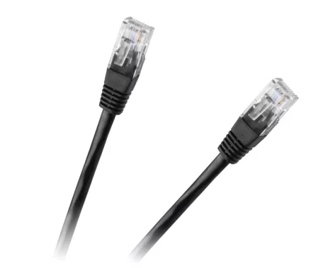 UTP 8p8c patch kábel wtyk-wtyk 0,5m CCA fekete