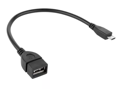 USB A aljzat - micro USB csatlakozó 15cm OTG