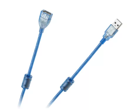 USB 2.0 kábel Az-Am hosszabbító 5m árnyékolt + szűrő USB 2.0 kábel Az-Am hosszabbító 5m árnyékolt + szűrő