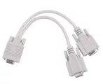 VGA (15pin hím) - 2x (15pin női) átalakító