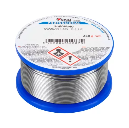 Ón 1.5mm/250g Sn60Pb40 CYNEL Ón 1.5mm/250g Sn60Pb40 CYNEL