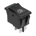 12V kapcsoló csatlakozó világítás kapcsoló zöld LED-del 12V kapcsoló csatlakozó világítás kapcsoló zöld LED-del
