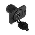 Autós töltő 2xUSB szereléshez 3100 mA E24 homologizálás Autós töltő 2xUSB szereléshez 3100 mA E24 homologizálás