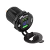Autós töltő 2xUSB Quick Charge funkcióval és feszültségmérővel