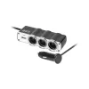 Autós gyújtódugó elosztó x3 kábellel és USB-vel Autós gyújtódugó elosztó x3 kábellel és USB-vel