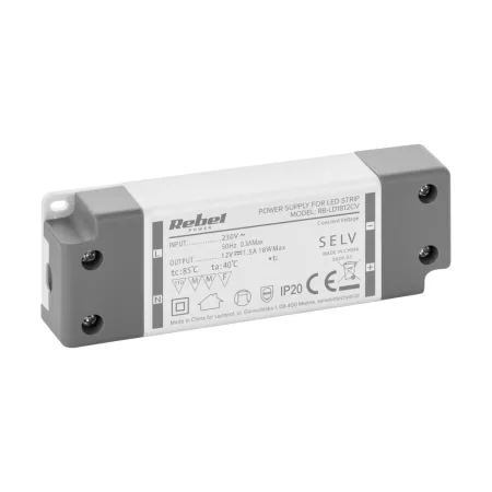 REBEL LED szalag tápegység 12V/1.5A max. 18W IP20