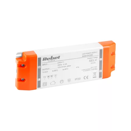 REBEL LED szalag tápegység 12V 4A (YSL60-1204000) max. 48 Watt