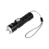 Alumínium 3W Rebel zseblámpa (ZOOM, USB csatlakozó)