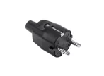 Német típusú csatlakozó 16A/250V (fekete gumi) 2209 Német típusú csatlakozó 16A/250V (fekete gumi) 2209