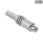  RCA lengő aljzat fém házzal fekete jelölés