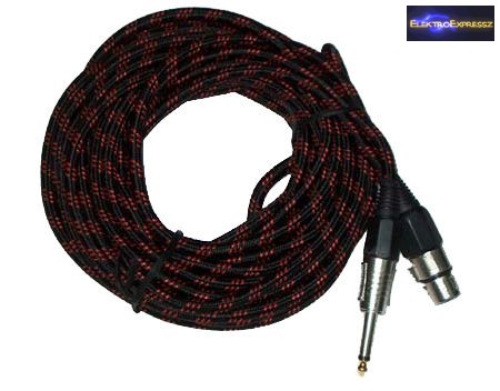 Mikrofonkábel, XLR kábel XLR ajzat - 6,3 mm-es jack mono dugó 3m