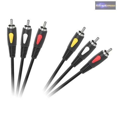 RCA kábel 3 x RCA dugó - 3 x RCA dugó 3,0 m