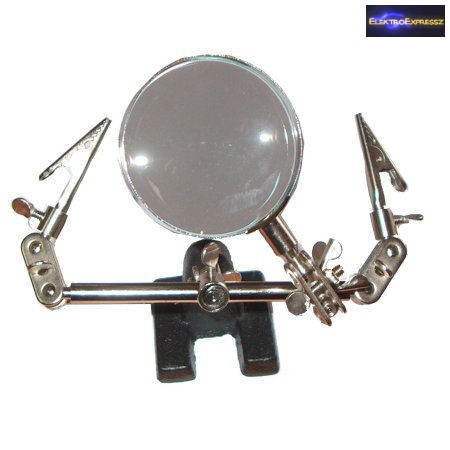 Nagyító forrasztáshoz csipeszekkel Nagyító forrasztáshoz csipeszekkel