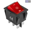 CZ-02620040-Billenő kapcsoló 2pol./6pin ON-ON 250V/15A - átlátszó piros