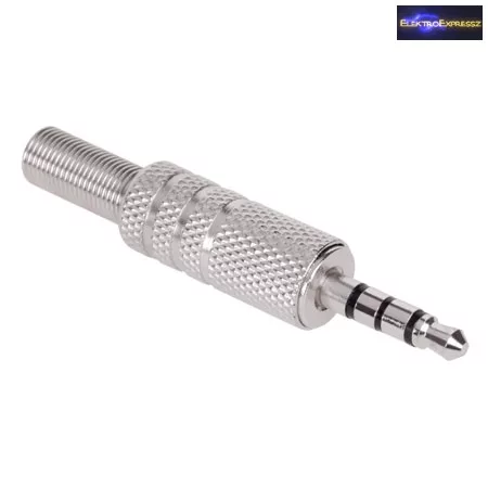 Fém 4 pólusú 3,5 mm-es jack csatlakozó