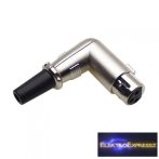 ET-3012B XLR 90 fokos aljzat, erős fém házban. 3 pólusú