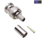 BNC krimpelhető dugó RG59-es kábelra. BNC krimpelhető dugó RG59-es kábelra.