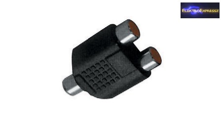 RCA aljzat -> 2x RCA aljzat átalakító adapter