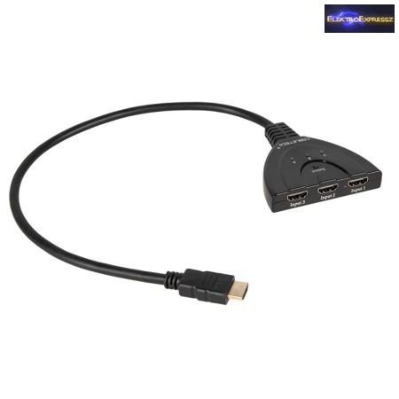 HDMI elosztó 3-as kapcsolós