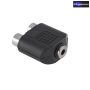 3,5mm JACK aljzat -> 2x RCA aljzat átalakító