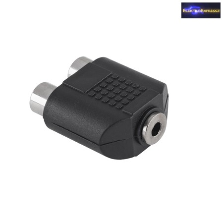 3,5mm JACK aljzat -> 2x RCA aljzat átalakító