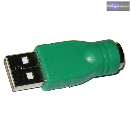 EMF-6908 USB adapter , átalakító USB A aljzat - miniDIN, 6p dugó , PS/2