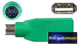 EMF-6908 USB adapter , átalakító USB A aljzat - miniDIN, 6p dugó , PS/2