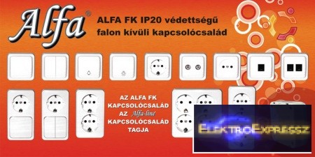 MX-ALFA FK 102 kétpólusú kapcsoló 10A