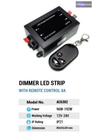 O-AC6302 Rádiós távvezérlésű fényerőszabályzó led szalaghoz