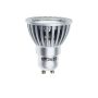 LED spot, GU10, 4W, 230V, COB, meleg fehér fény,50°
