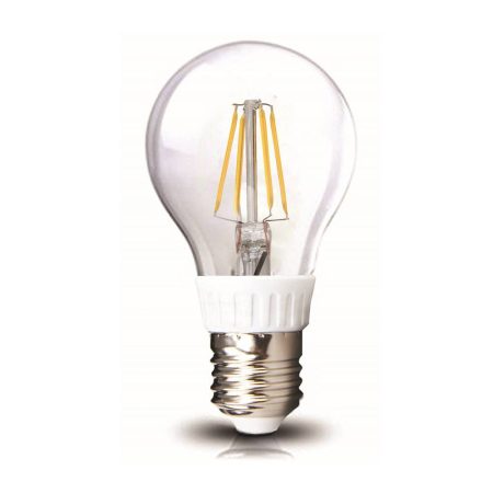 LED gömb, E27, 6W, 230V, retrofit, fehér fény