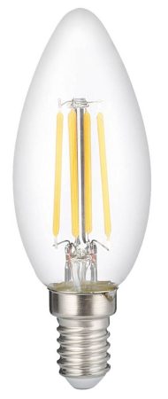 LED gyertya, E14, C35, 6W, 230V, 730LM, meleg fehér fény -FILAMENT