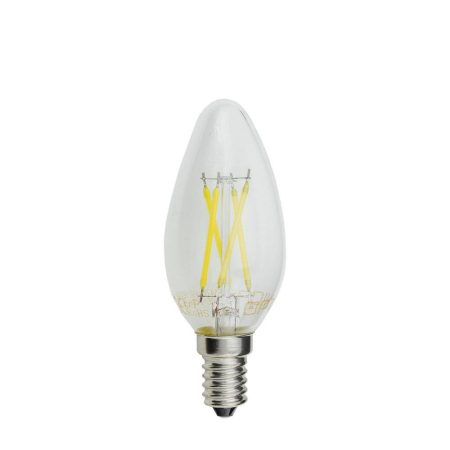 LED gyertya, E14, C35, 4W, fehér fény