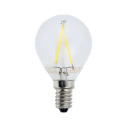 LED gömb, E14, G45, 2W, fehér fény
