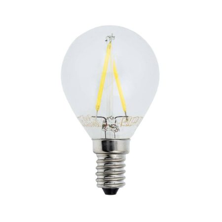 LED gömb, E14, G45, 2W, semleges fehér fény