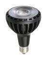LED spot, PAR30, E27, 30W, 230V, fehér fény, RA80 - Fekete