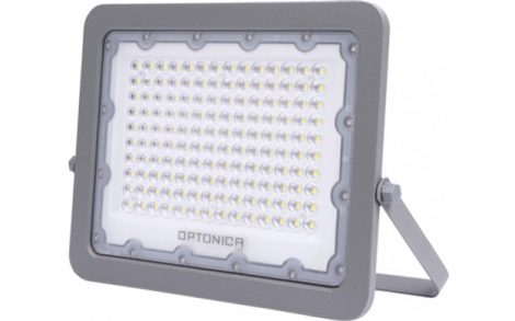 LED reflektor 100W, Szürke, SMD, IP65 fehér fény, 70cm kábellel