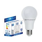 LED gömb, E27, A60, 10W, 230V, meleg fehér fény - 3 db