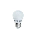 LED gömb, E27, G45, 6W, semleges fehér fény