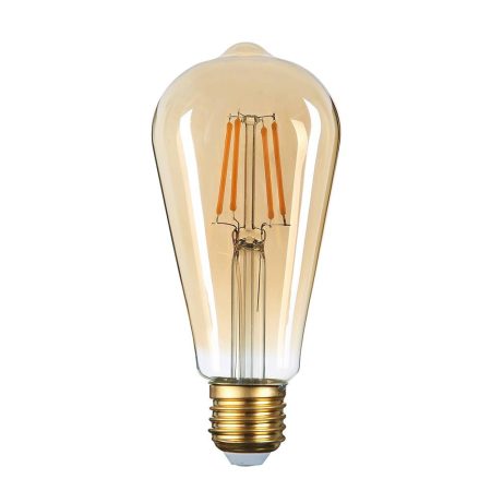 LED gömb(ST64),E27, 4W, aranyozott üvegbúra, 2500K, 400LM, 230V