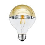   LED gömb(G95), E27, 7W, aranyozott üvegbúra, 2700K, 800LM, 230V