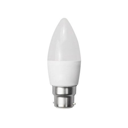 LED gyertya, B22, C35, 6W, 230V, fehér fény