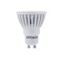   LED spot, GU10, 6W, 230V, COB,meleg fehér fény,50°, fehér