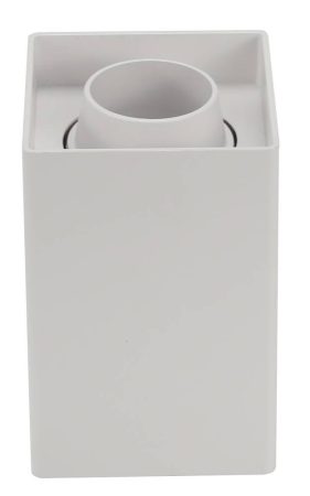 Falon kívüli, négyzet alakú lámpatest, GU10-es foglalattal, műanyag, fehér szín, IP20, MAX 10W D Falon kívüli, négyzet alakú lámpatest, GU10-es foglalattal, műanyag, fehér szín, IP20, MAX 10W D