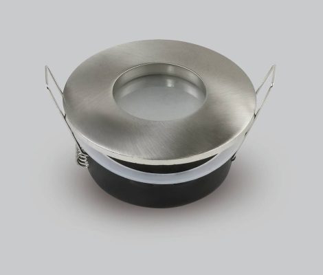 Beépíthető, kerek spot lámpatest, alumínium, GU10-es foglalattal, fekete, maximum 35W IP65