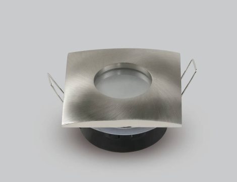 Beépíthető, négyzet alakú lámpatest, alumínium, GU10-es foglalattal, fekete, maximum 35W IP65