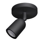   Felületre szerelhető lámpatest, mozgatható fej, fekete, GU10-es foglalat, MAX 10W, IP20