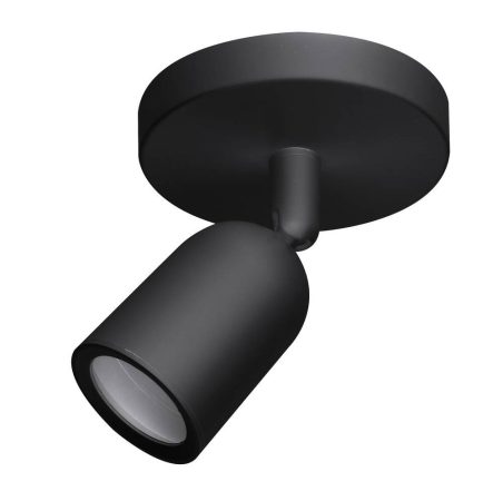 Felületre szerelhető lámpatest, mozgatható fej, fekete, GU10-es foglalat, MAX 10W, IP20