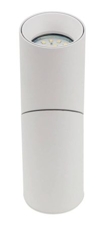 Felületre szerelhető henger alakú lámpatest, derékszögben hajlítható, fehér, GU10-es foglalat, MAX 35W, IP20