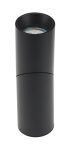   Felületre szerelhető henger alakú lámpatest, derékszögben hajlítható, fekete, GU10-es foglalat, MAX 35W, IP20